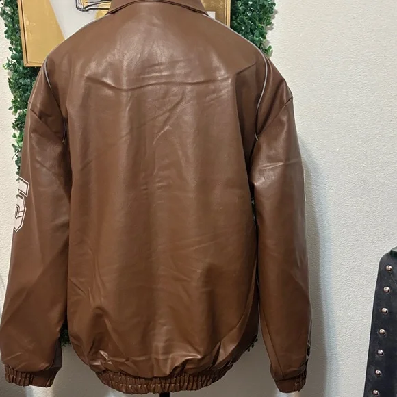 Brown Racing Jacket - Picture 2 of 4
